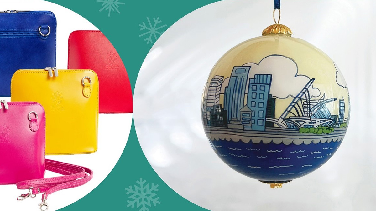 Italian Leather Crossbody Bags and the Milwaukee Art Museum holiday ornament