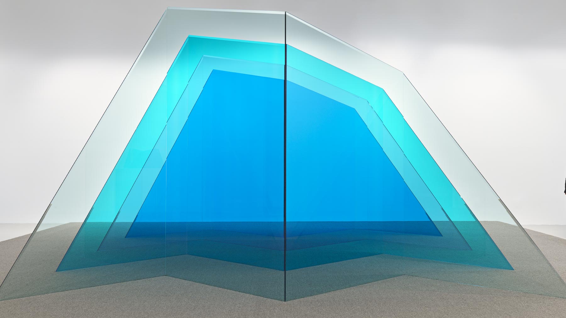 Installation image of Iceberg by Larry Bell
