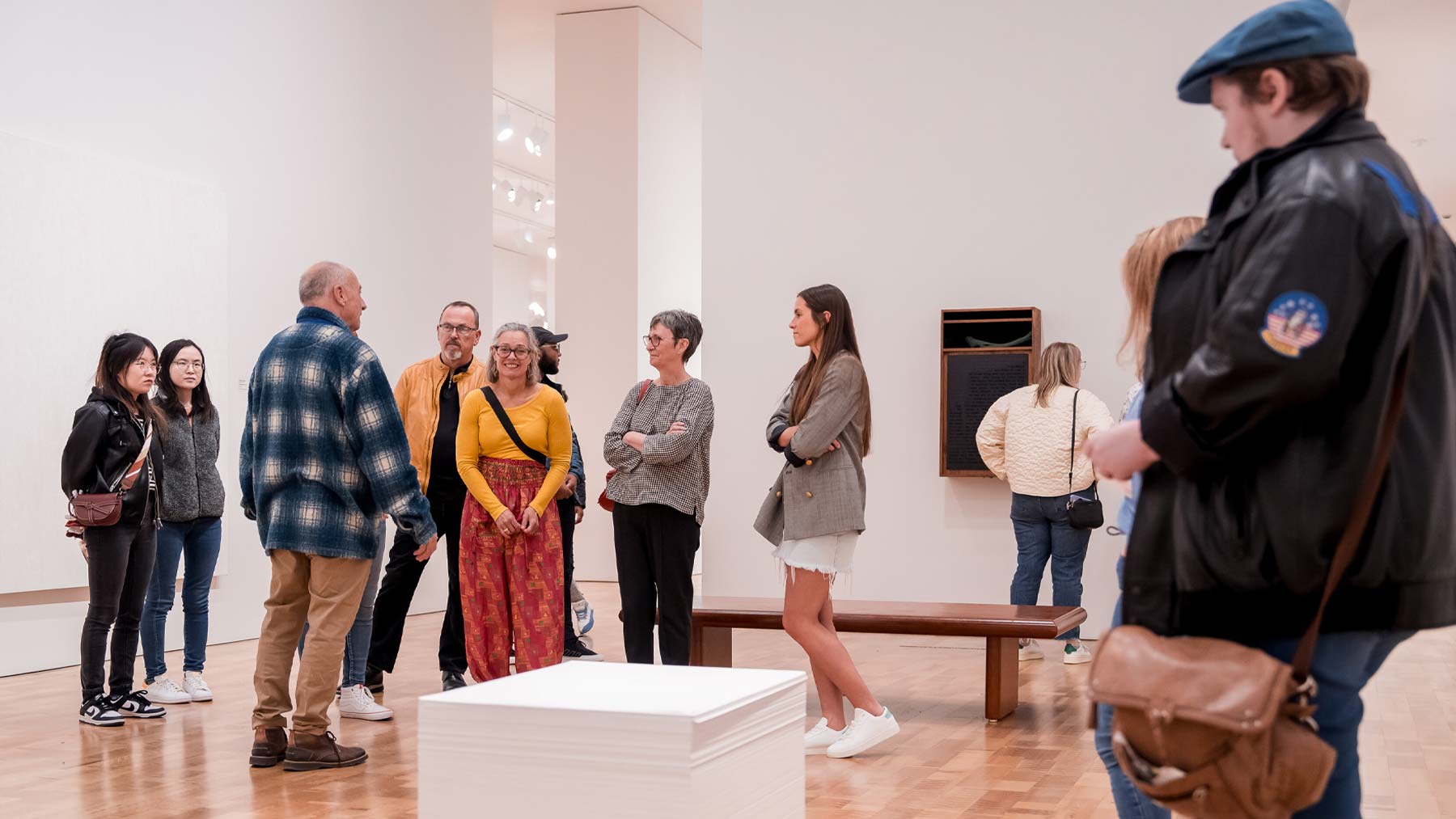 Small group in the Museum