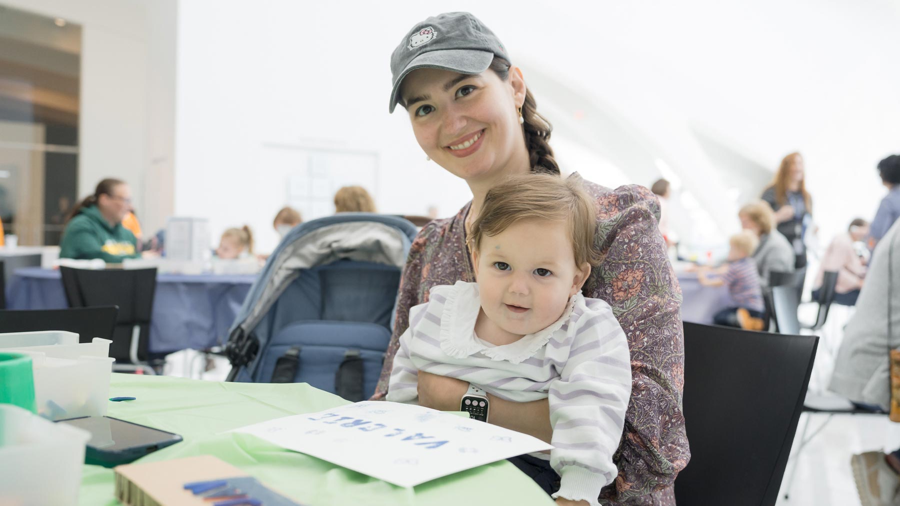 Woman with young child