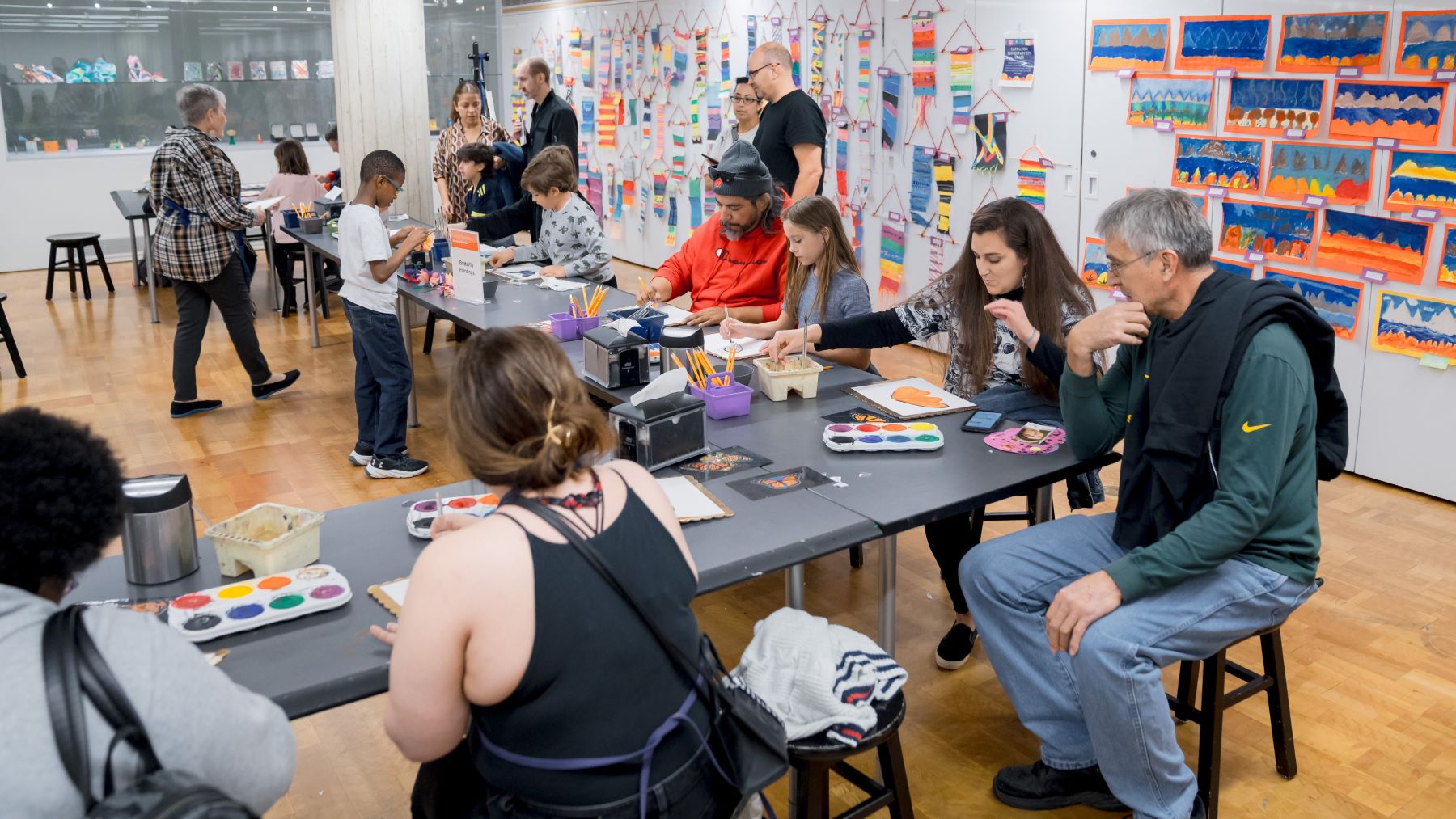 Visitors in the Kohl's Art Studio