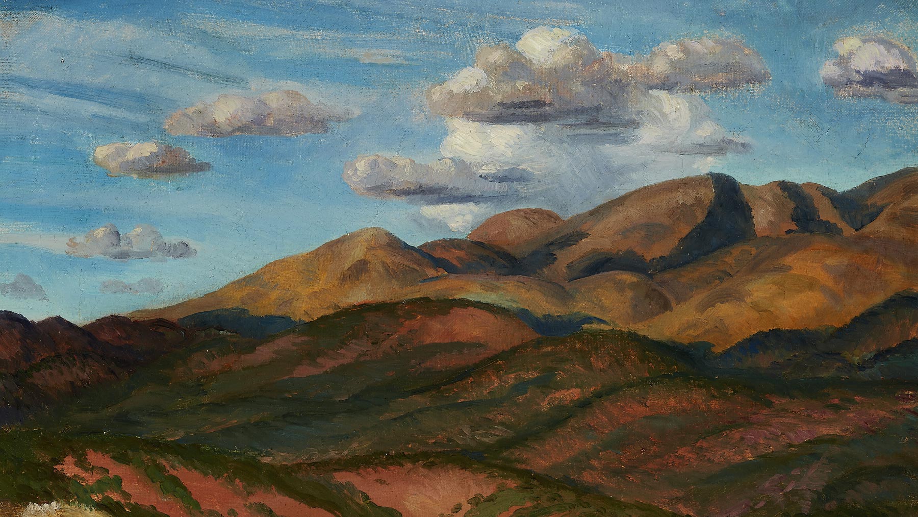 Detail of Mountains, Santa Fe by John Sloan