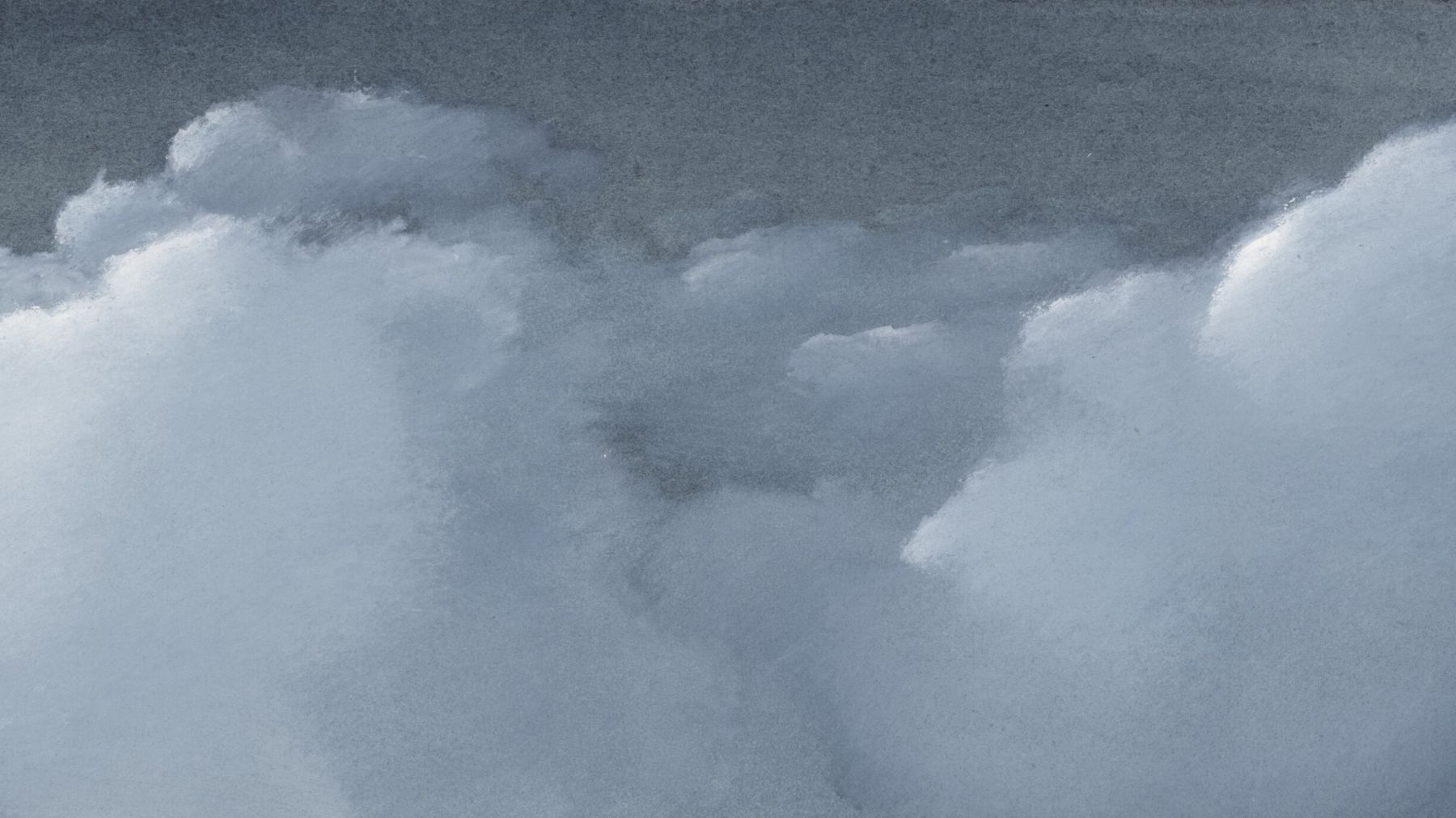 Painting of grey clouds