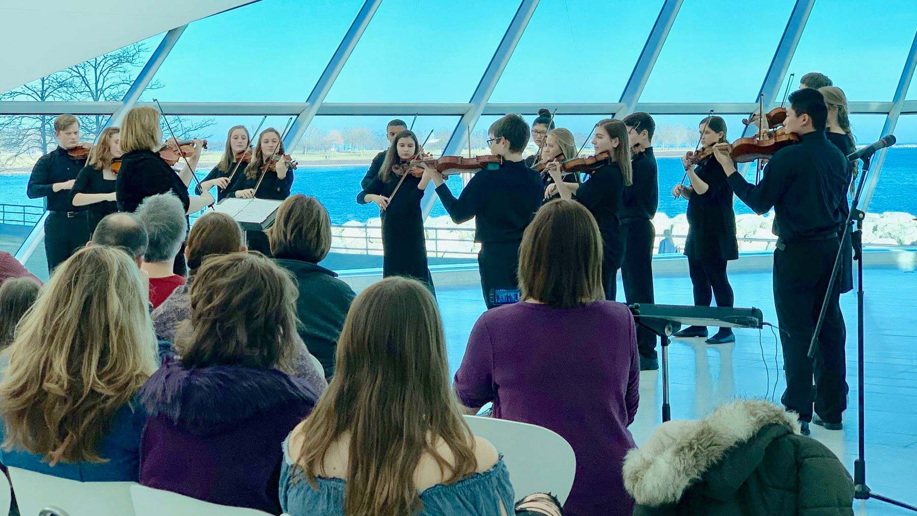 Musical performance in Windhover Hall