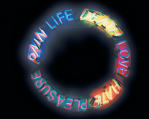 Image from Elusive Signs: Bruce Nauman Works with Light