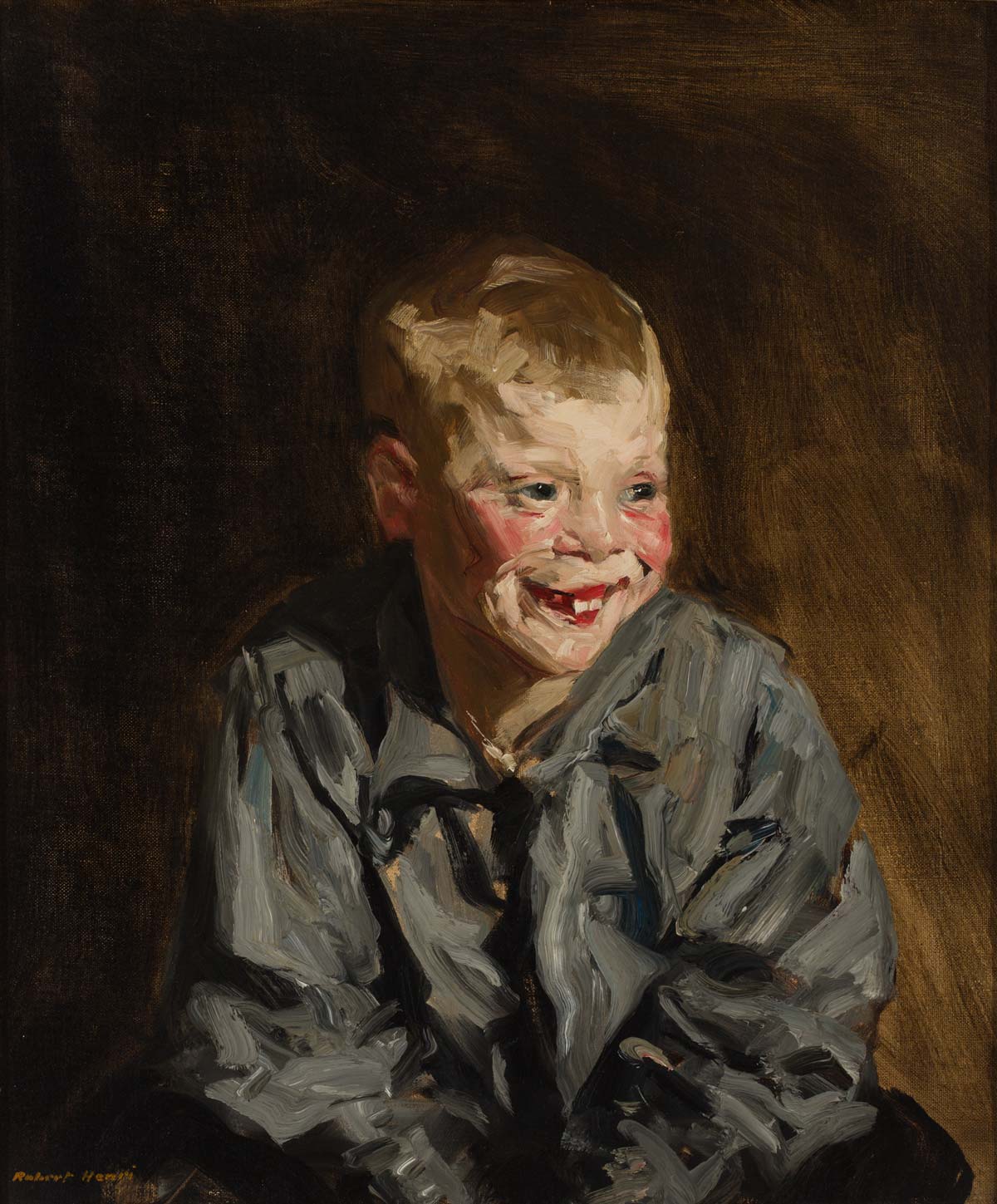 Portrait of a young boy with large front teeth