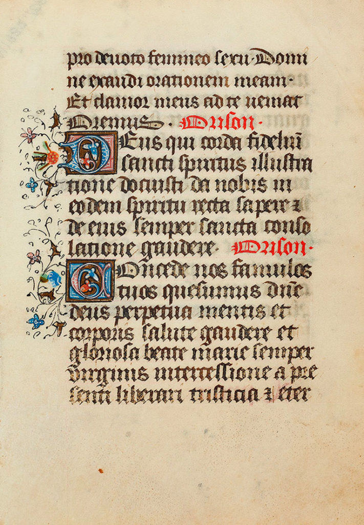 Leaf from a Liturgical Psalter