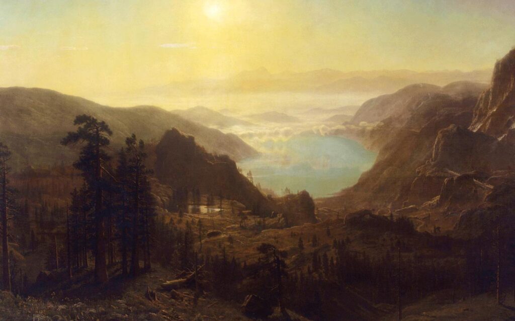 Albert Bierstadt, Donner Lake From the Summit
