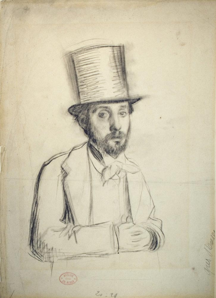 Edgar Degas, Self-Portrait in a Top Hat