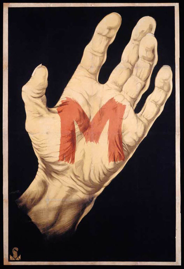 Unknown artist, Poster for M