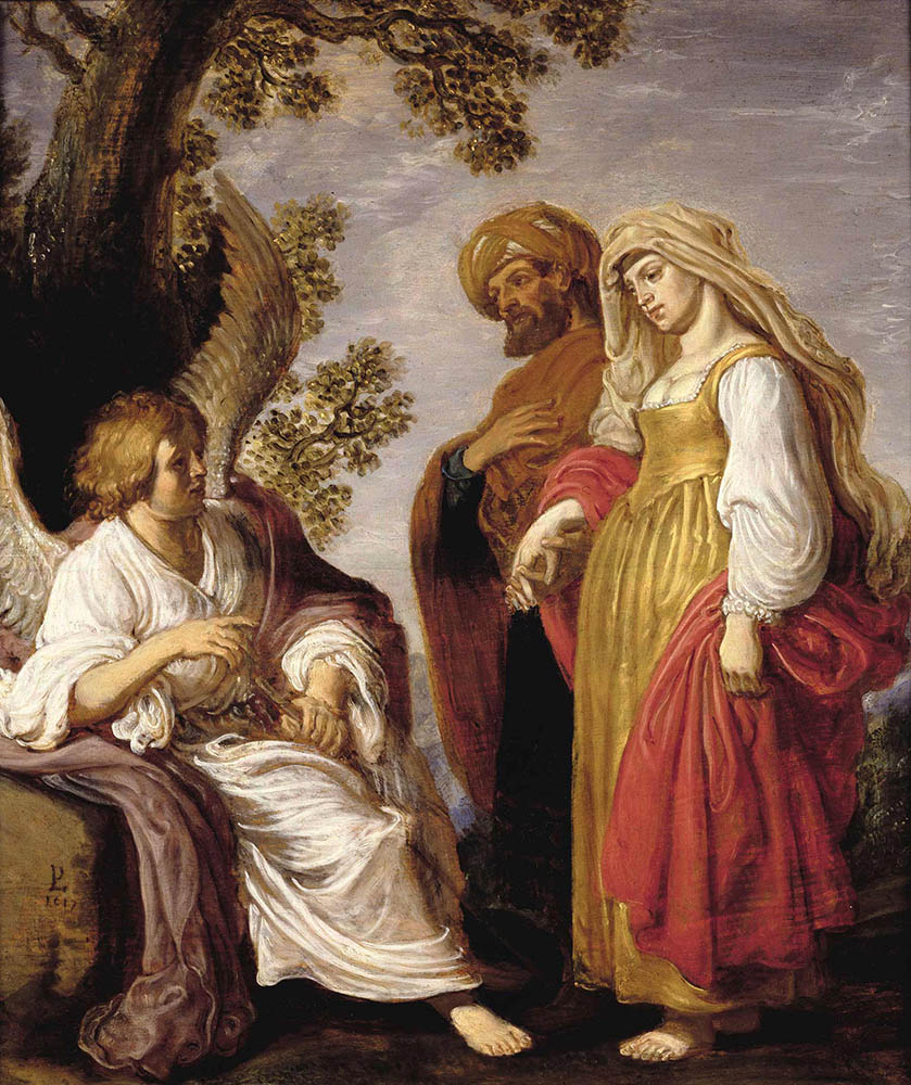 Pieter Lastman, The Angel with Manoah and His Wife