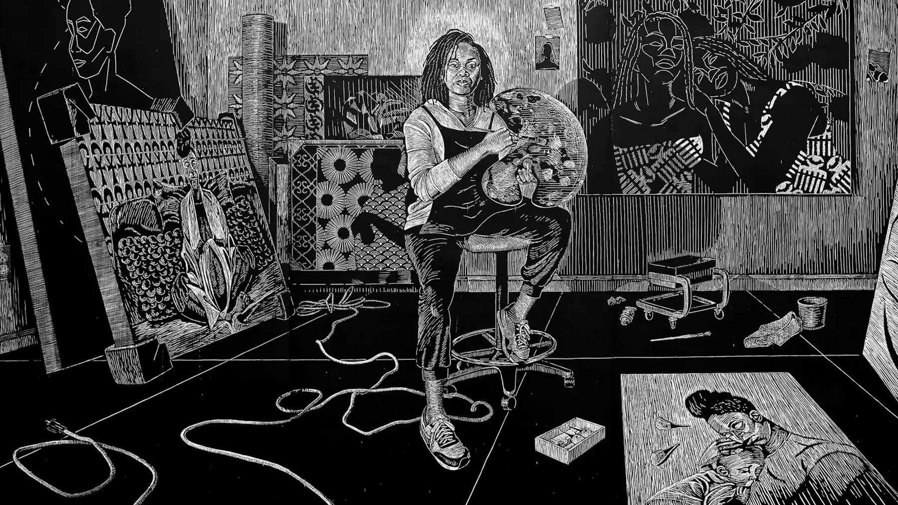 LaToya M. Hobbs, detail of The Studio from the series Carving Out Time