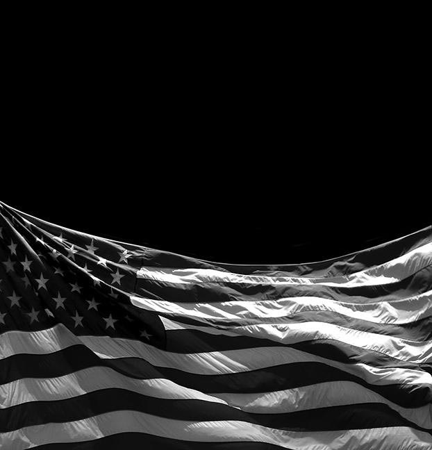 Robert Longo, Untitled (Ascending Flag)