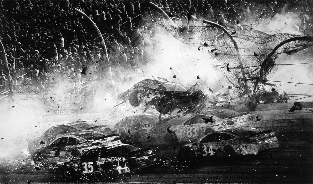 Robert Longo, Untitled (Nascar Crash, Daytona)