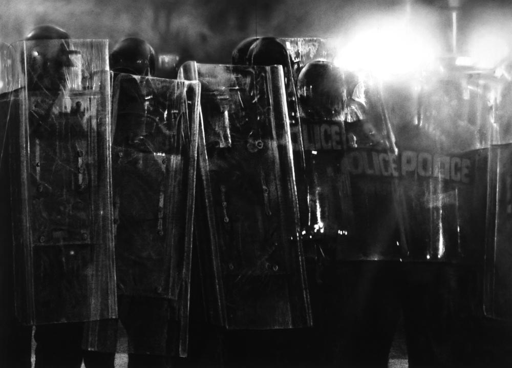 Robert Longo, Untitled (Riot Cops)