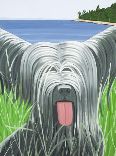 Painting of dog.