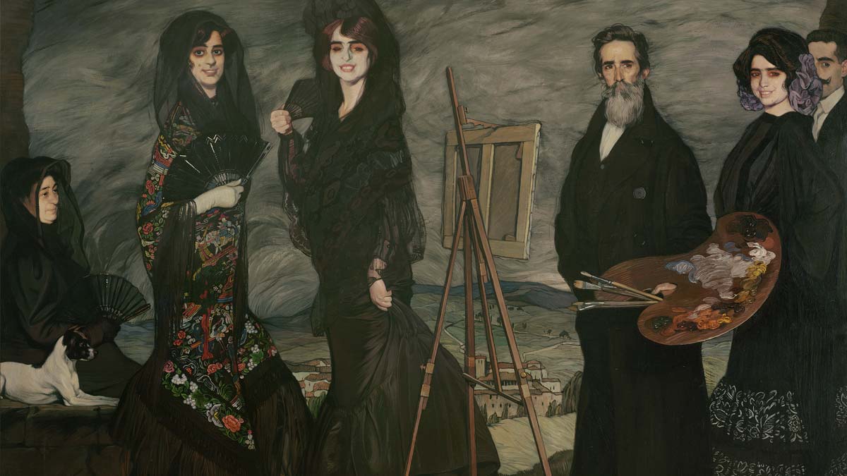 A painting of a family by Spanish artist Zuloaga