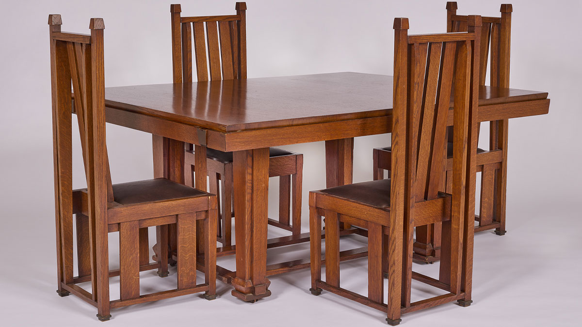 Dining Table and Eight Chairs for the Frank T. Boesel Residence