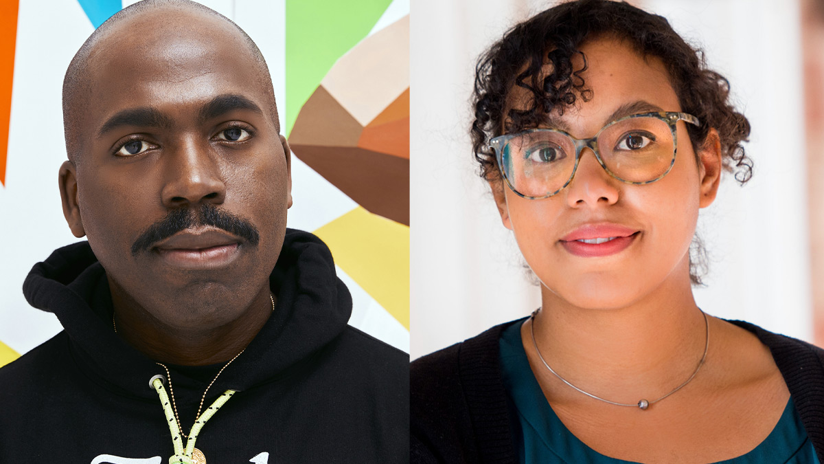 Portraits of Derrick Adams and Dr. Adrienne Brown