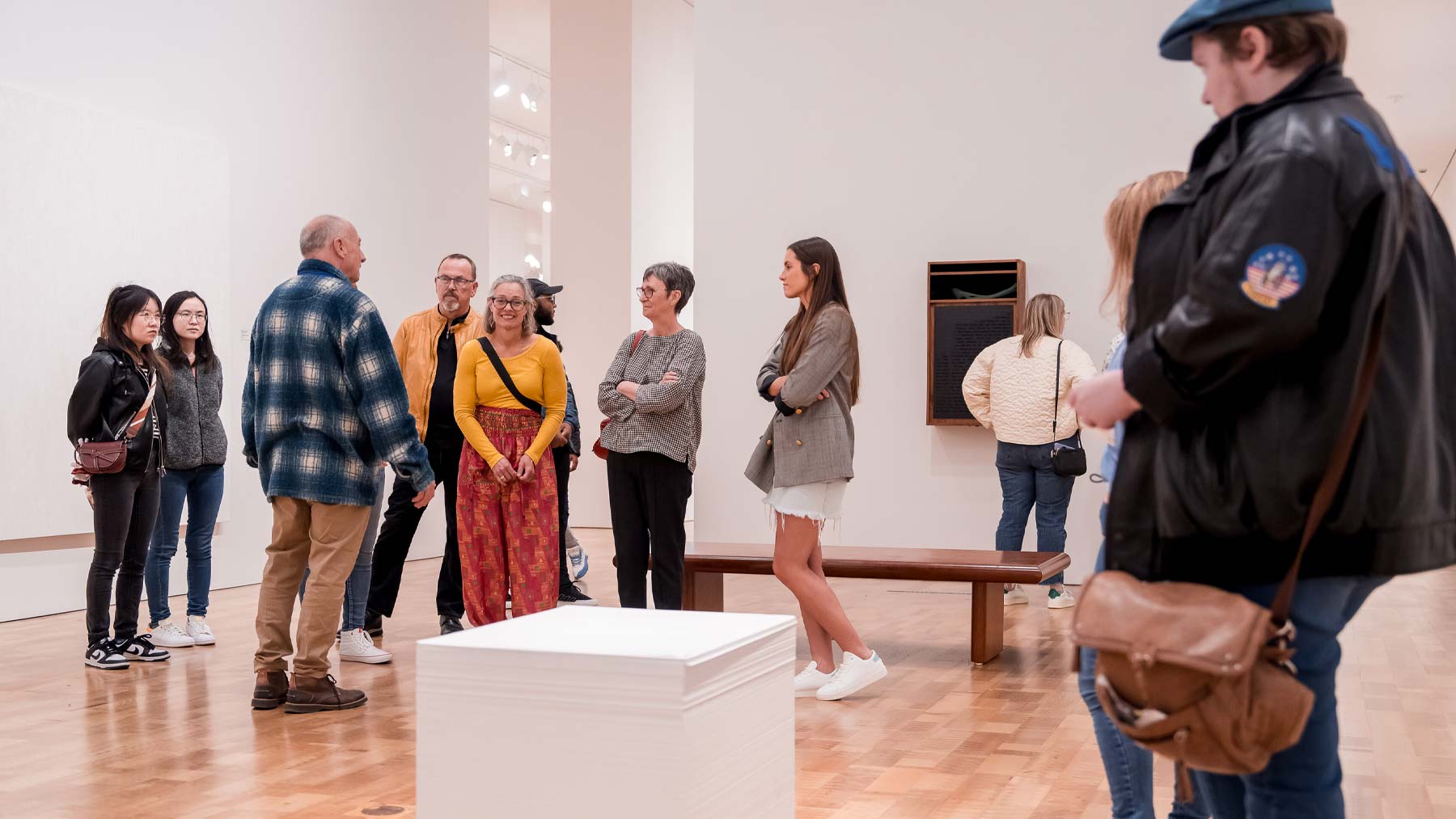 Small group gathered for a Museum tour