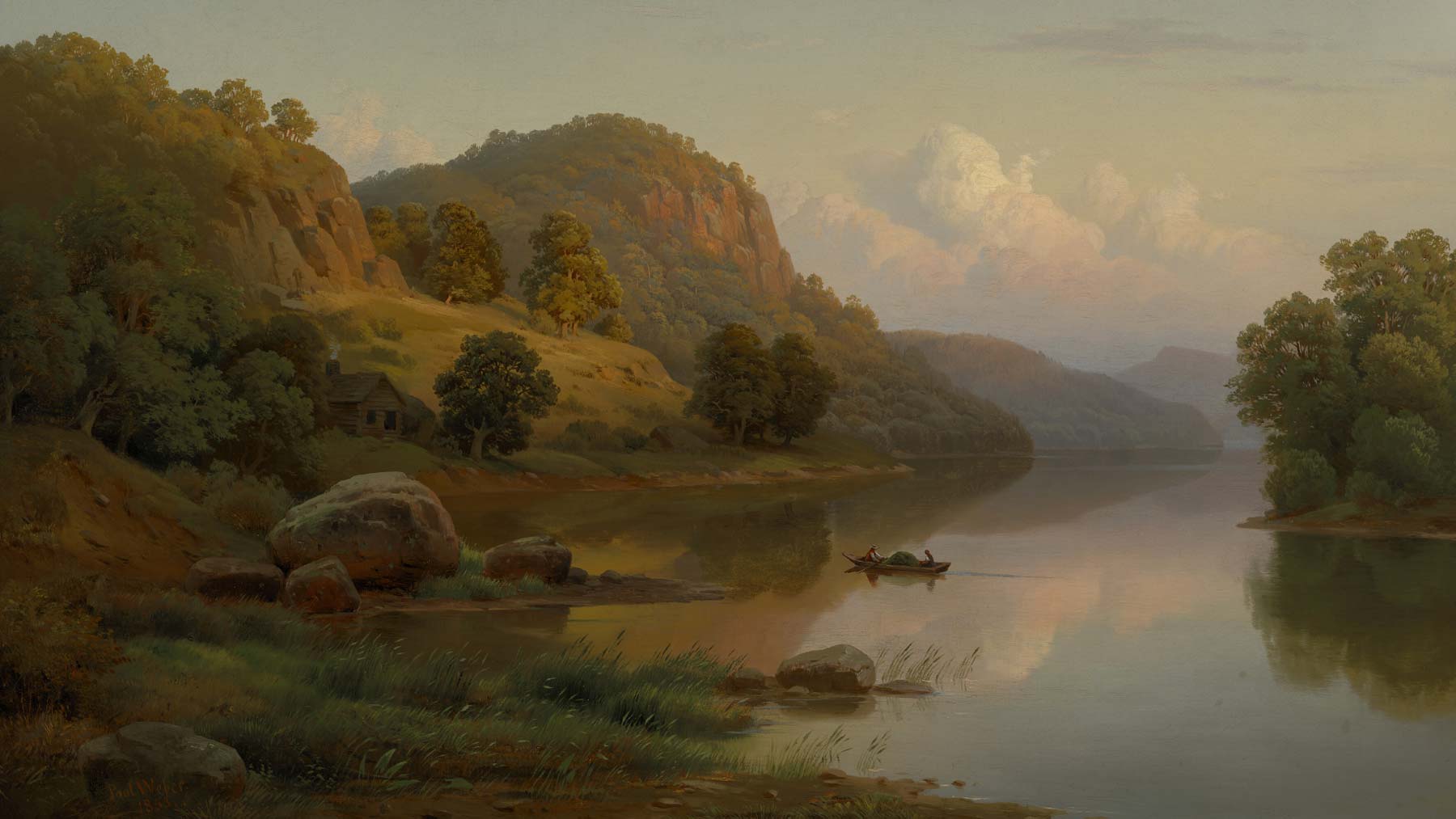 Detail of View on the Ohio River by Paul Weber