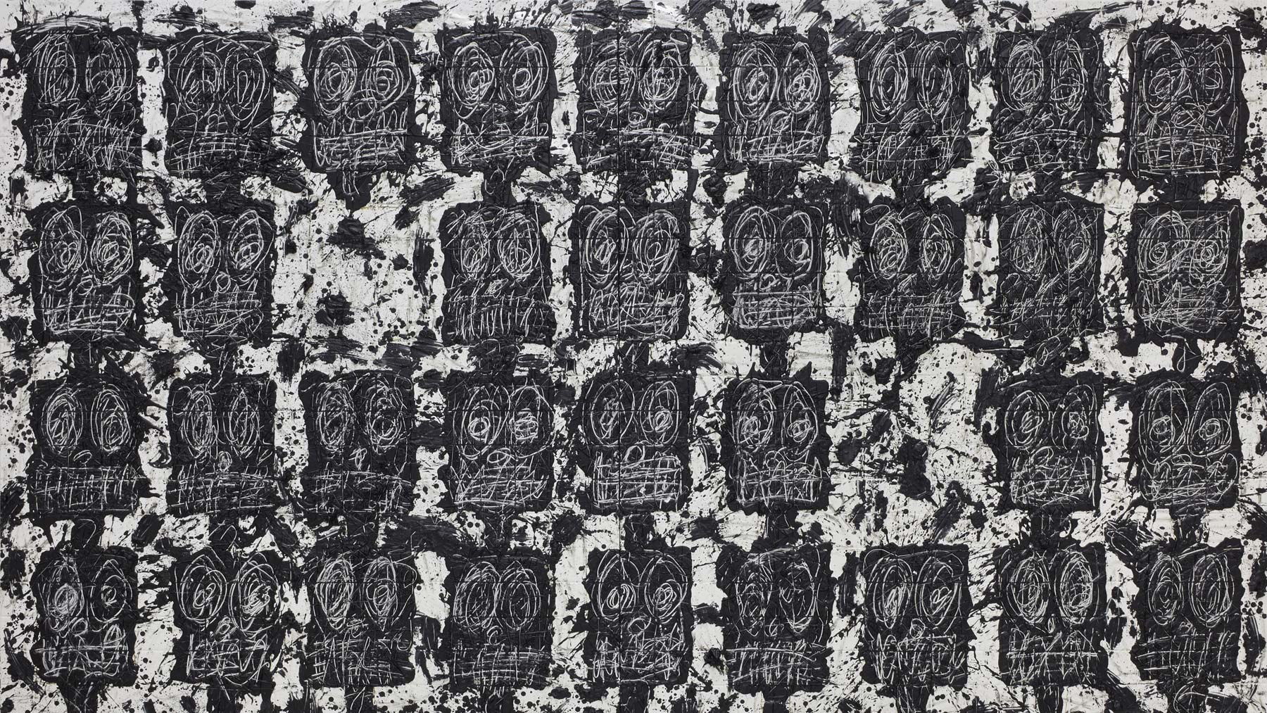 Detail of Untitled Anxious Audience by Rashid Johnson