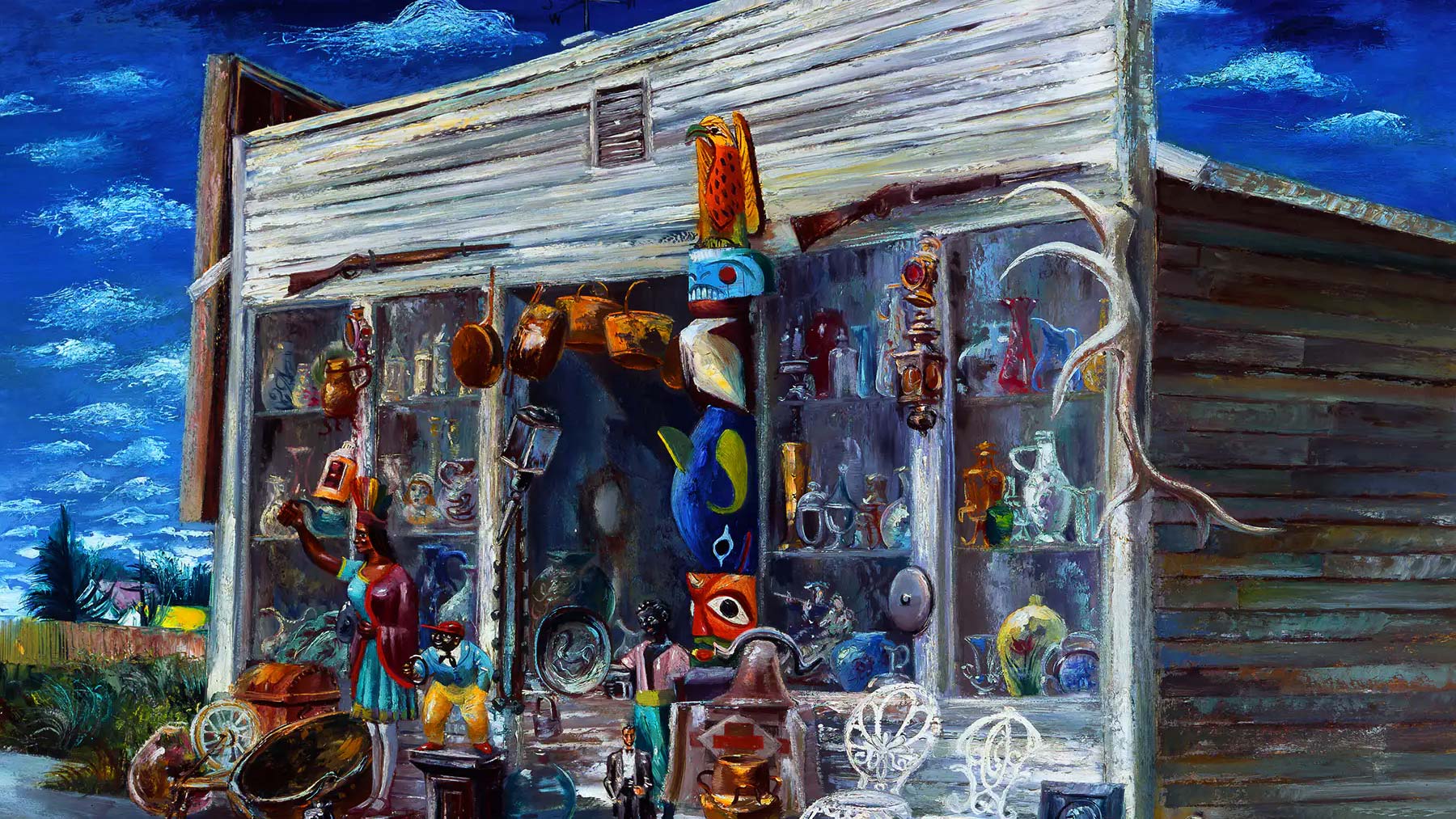 Detail of Southwestern Antique Shop by Aaron Bohrod