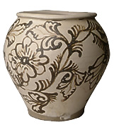 Cizhou Ware, China, Small jar with trailed decoration