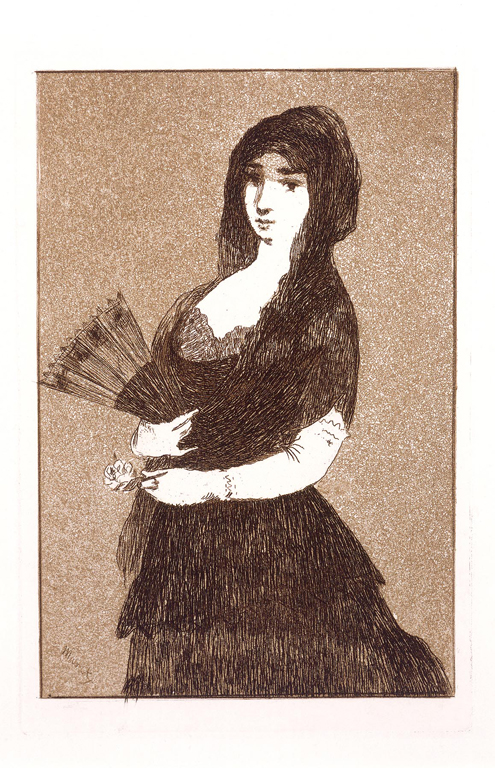 Édouard Manet, Fleur Exotique (La femme &agrace; la mantille) (Exotic Flower [Woman in a Mantilla])