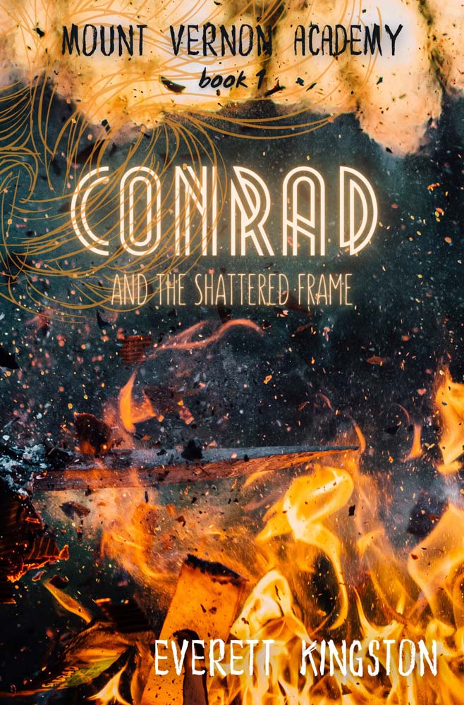 Book cover featuring a stylized fire with embers flying around
