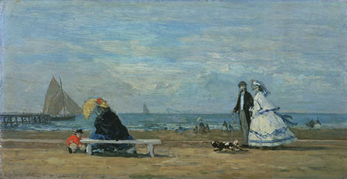 Eugène-Louis Boudin, Beach at Trouville